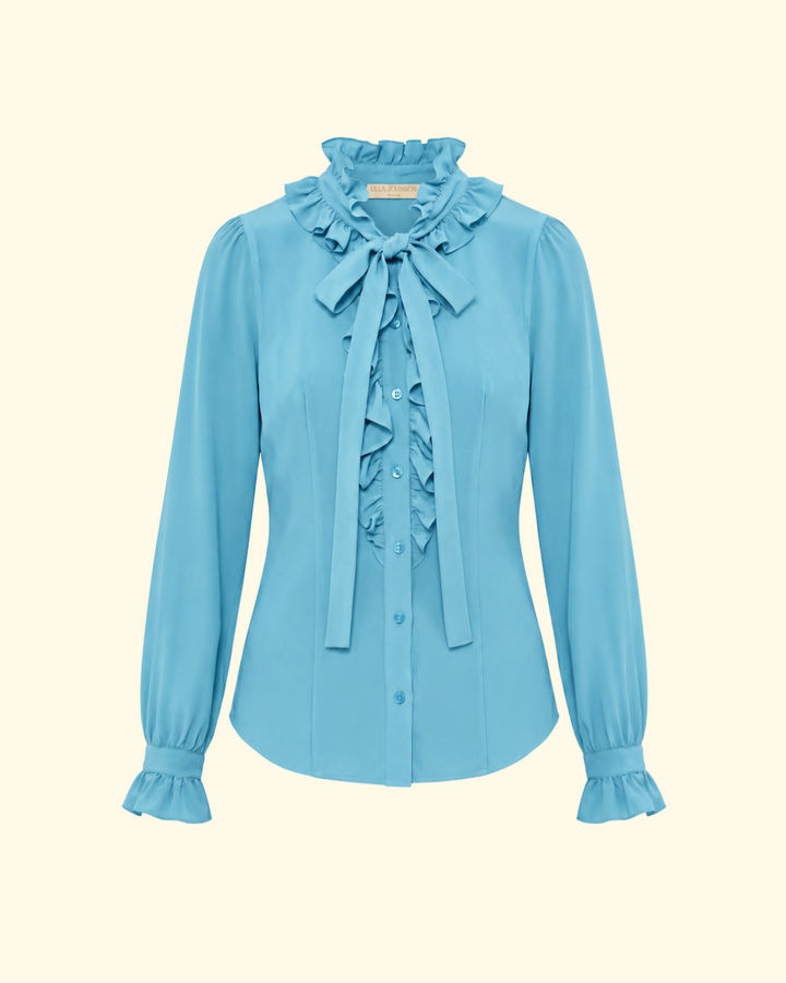 Catroux LS Silk Blouse | Heron