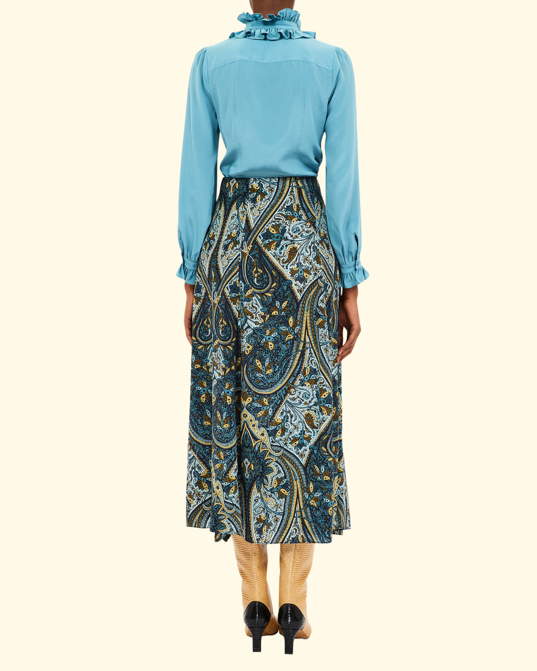 Catroux LS Silk Blouse | Heron