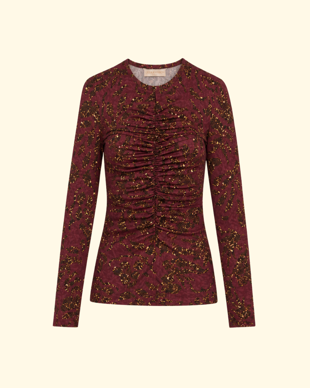 Asha LS Jersey Top | Claret Floral