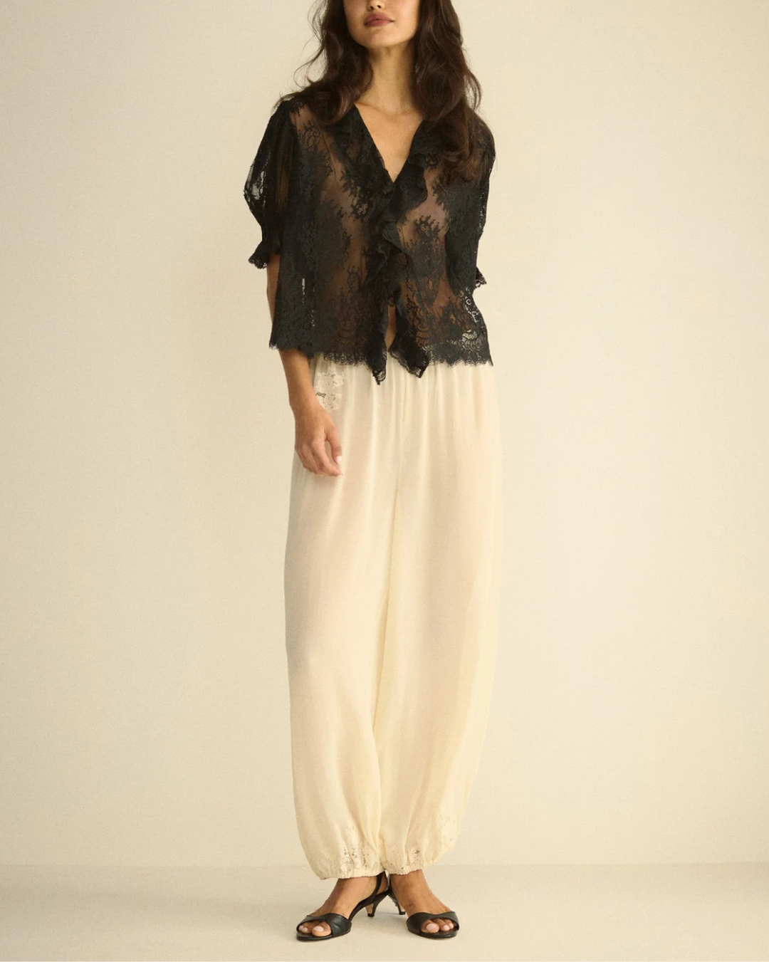 Henri Lace Top | Black