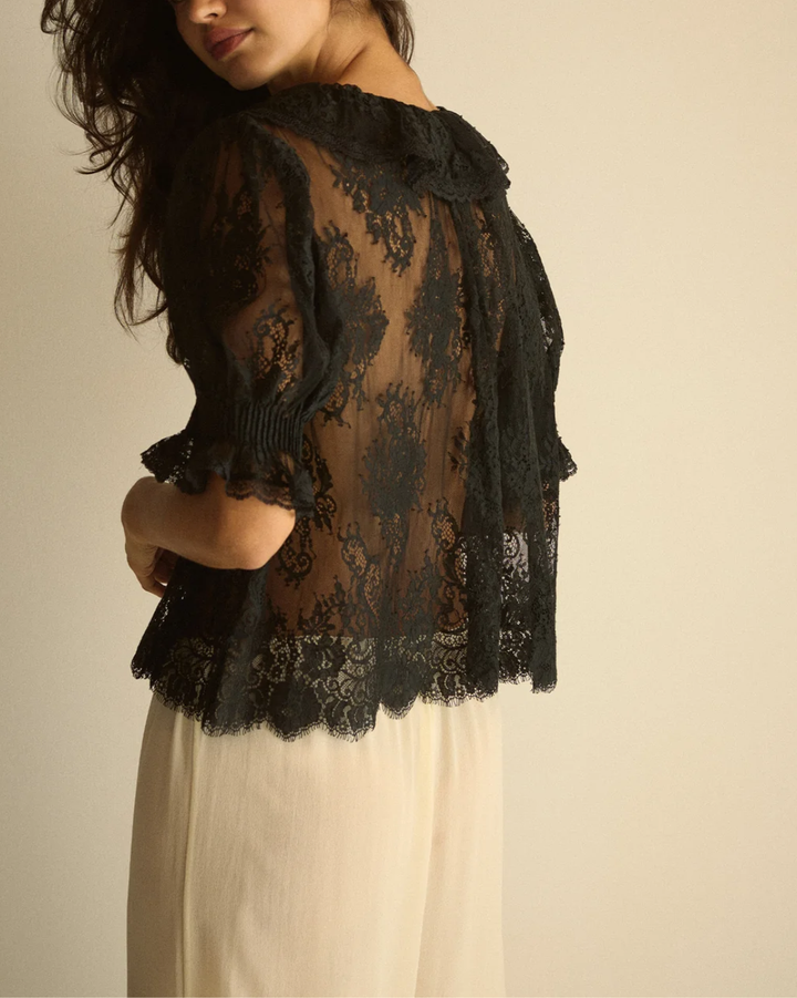 Henri Lace Top | Black
