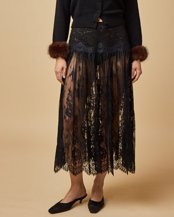 Giorgine Lace Skirt | Black
