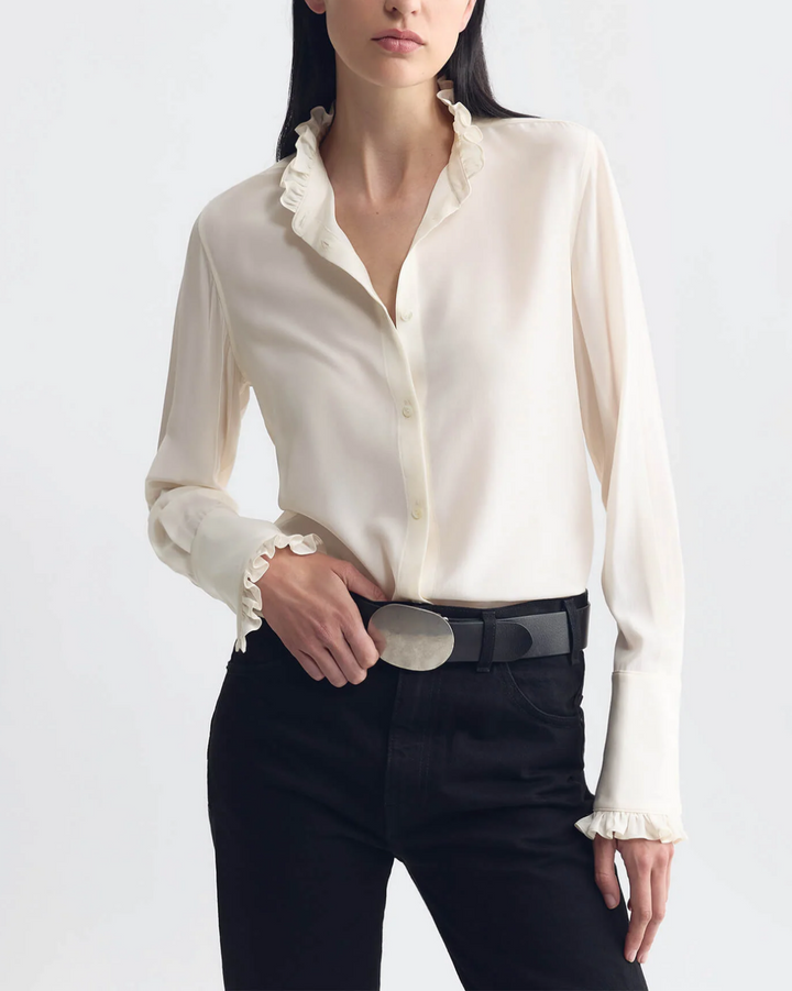 Elio Silk Shirt | Ivory