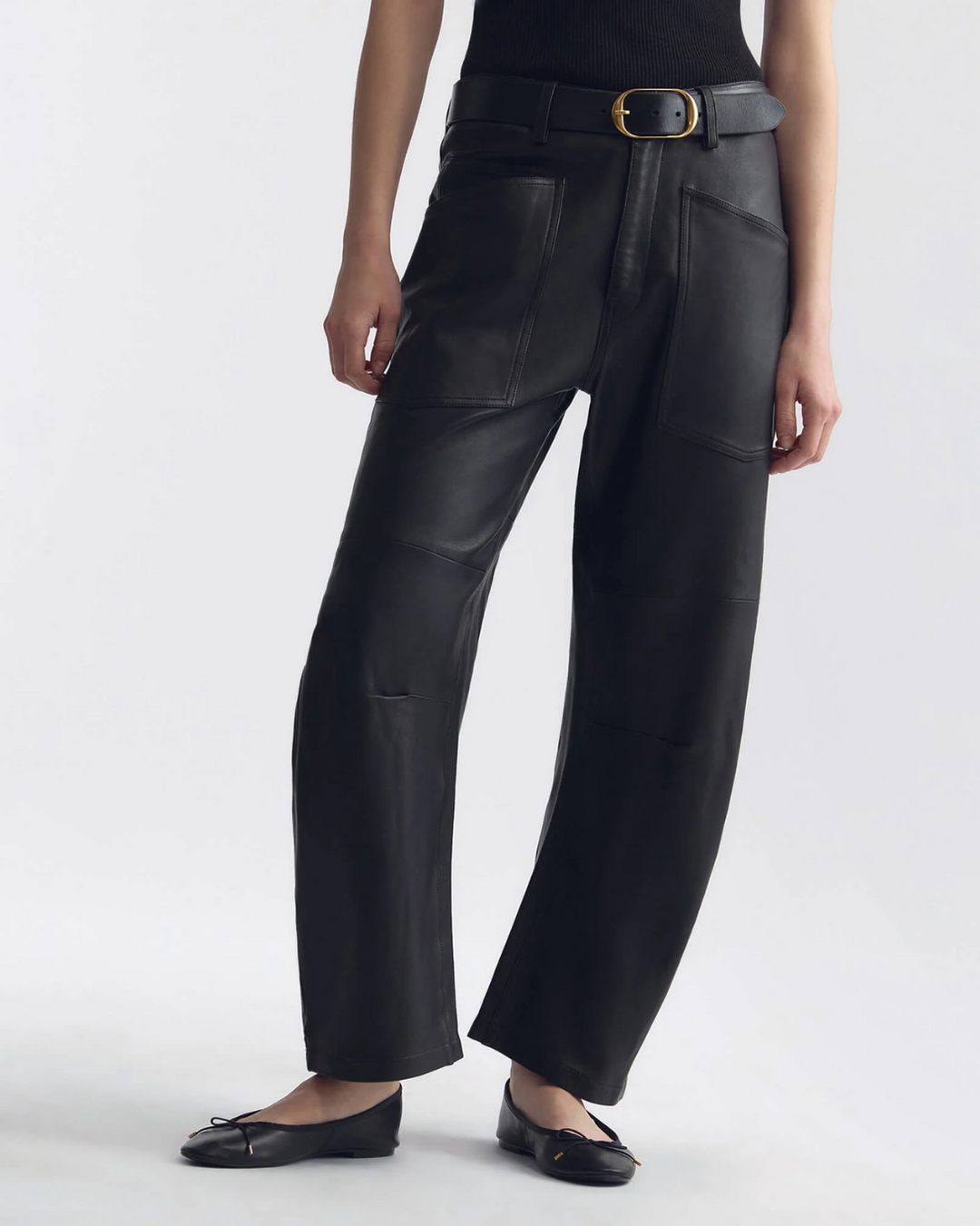 Shon Leather Pant | Black