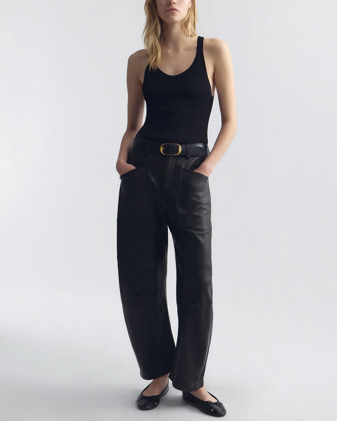 Shon Leather Pant | Black