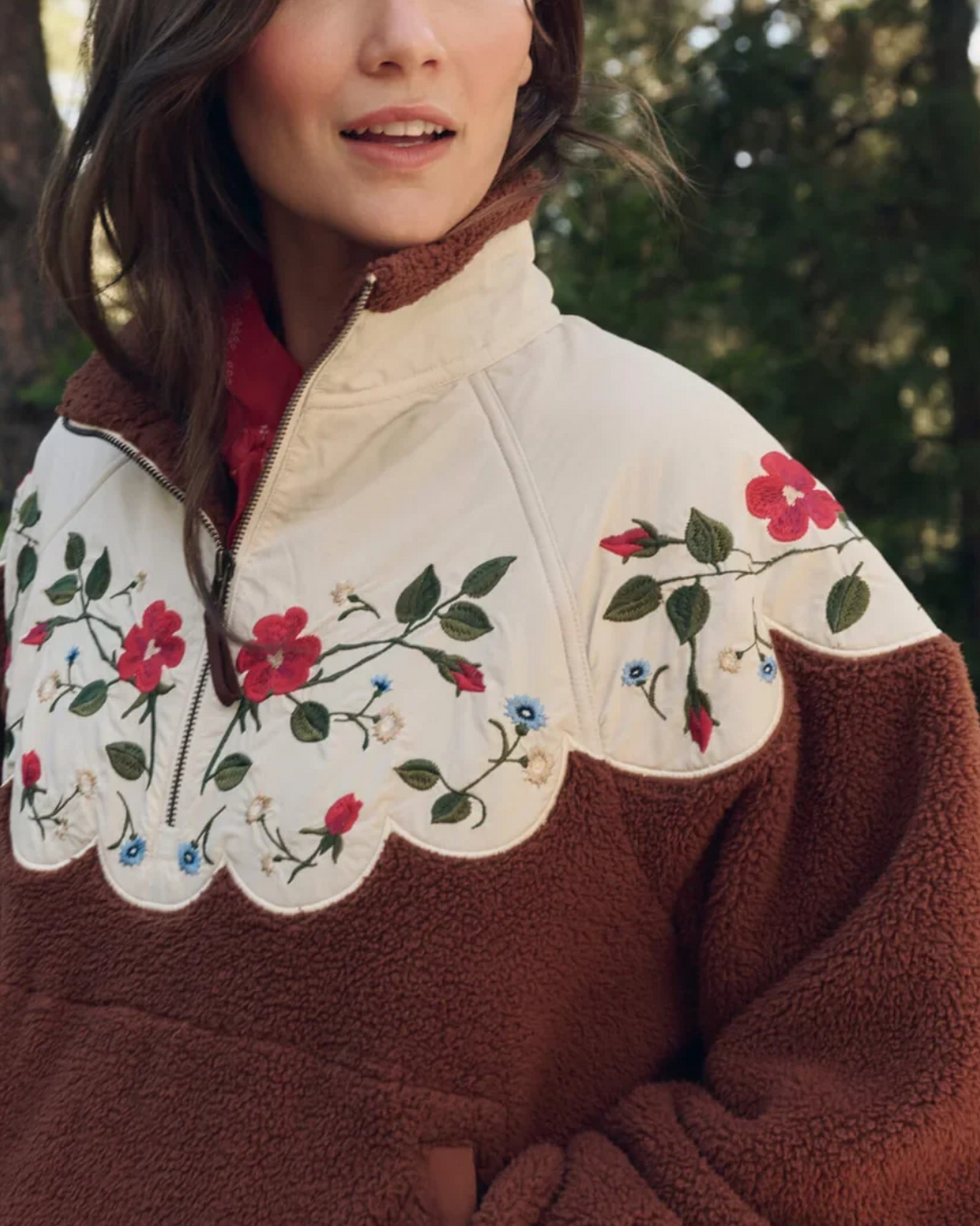 The Plush Wildflower Pullover | Chestnut