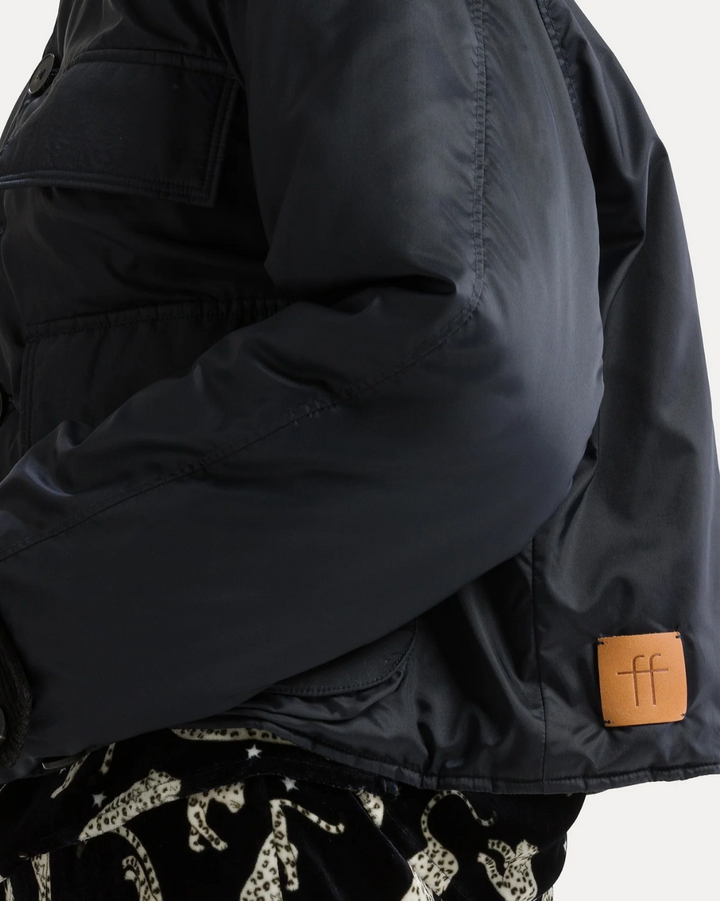 Nylon Cropped Jacket | Night