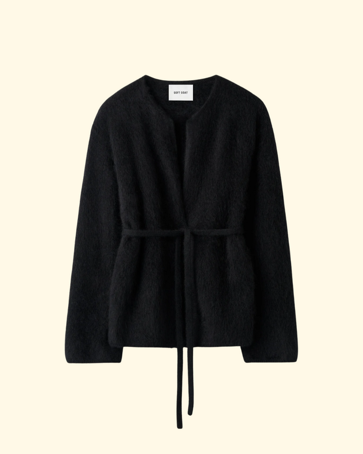 Brushed Cardigan | Black