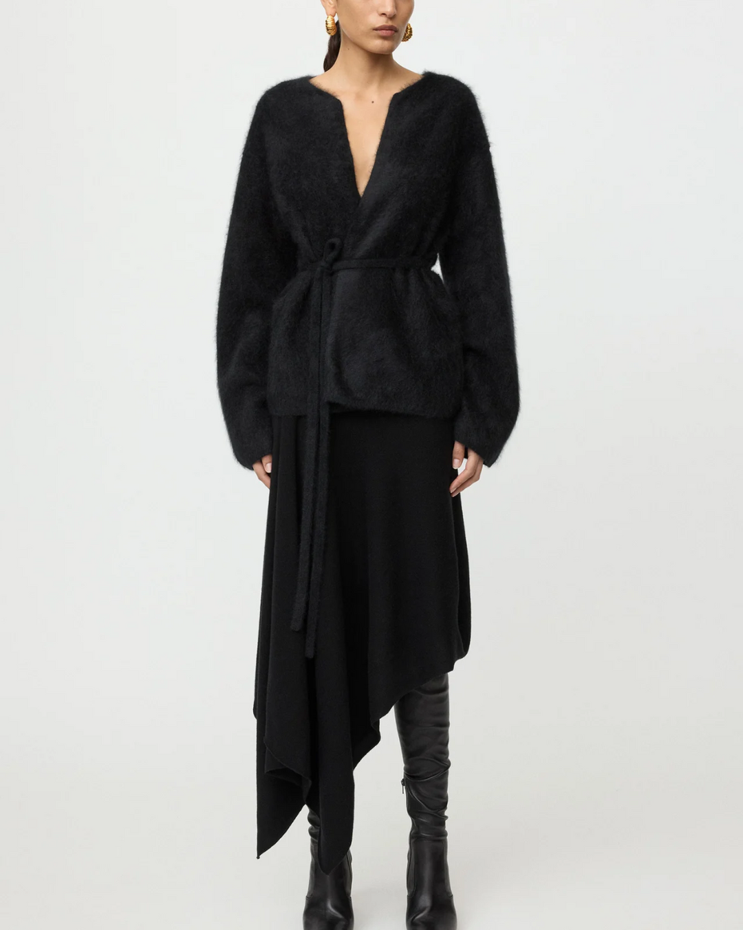 Brushed Cardigan | Black