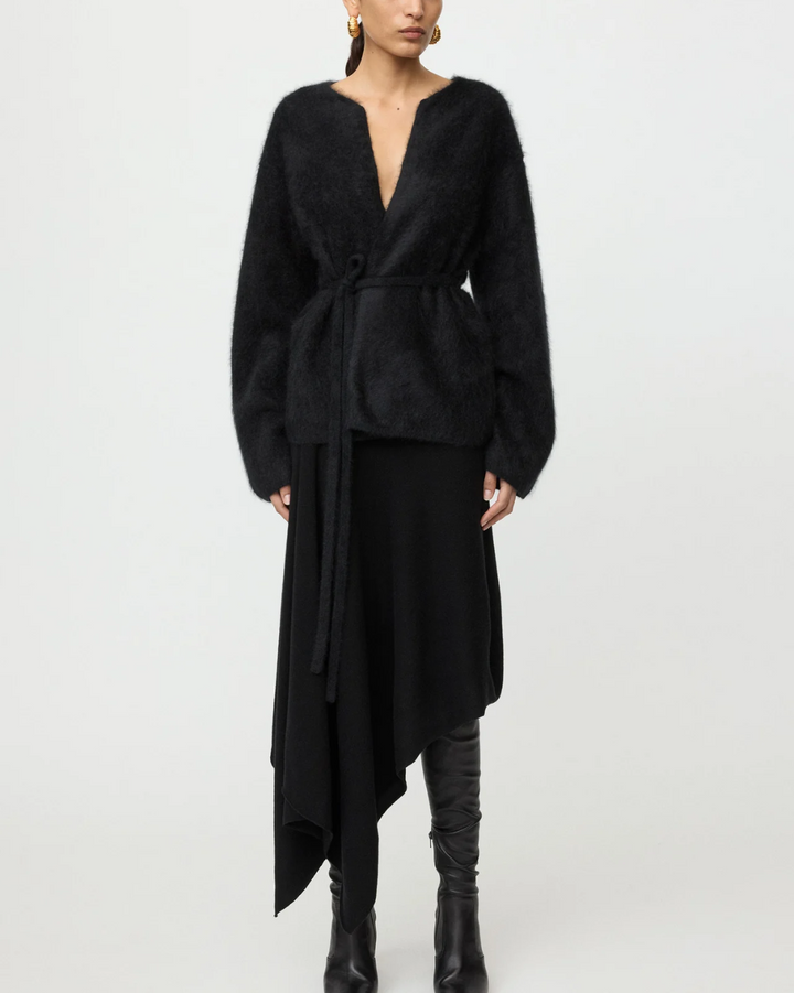 Brushed Cardigan | Black