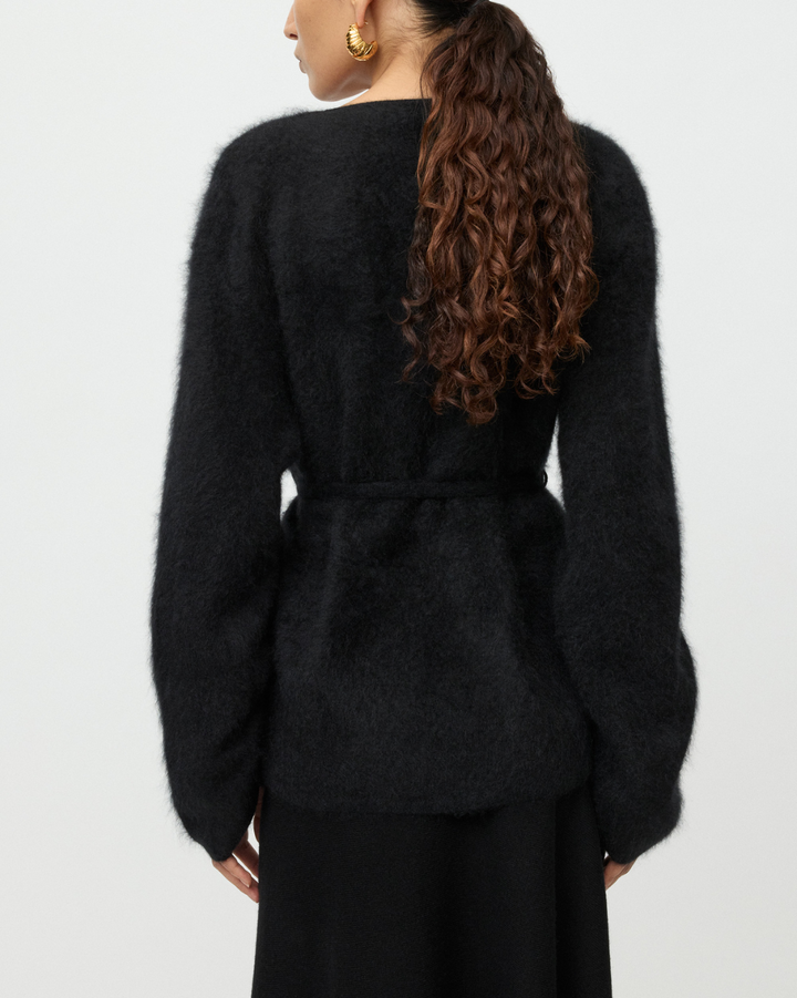 Brushed Cardigan | Black