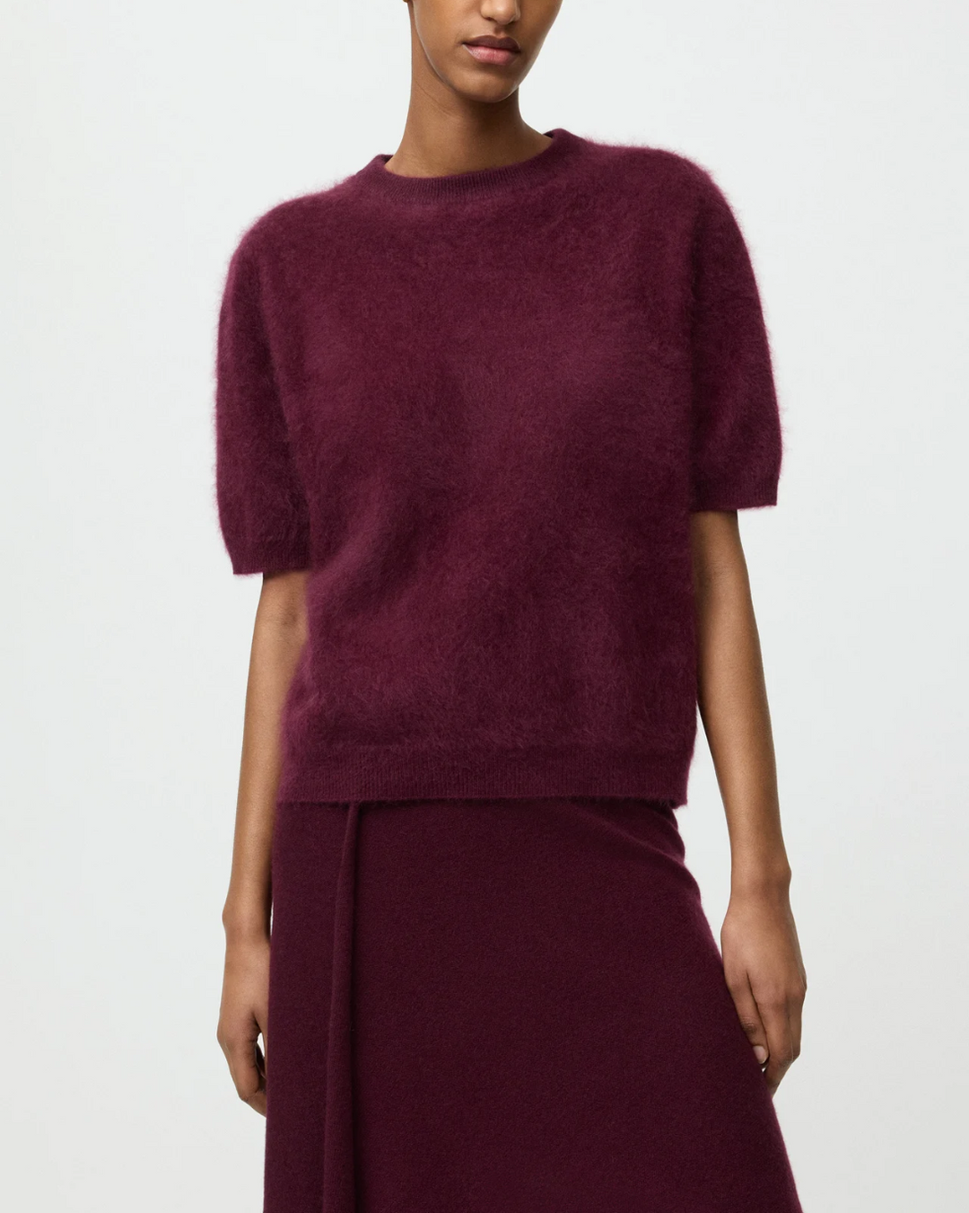 Brushed Short Sleeve | Bordeaux