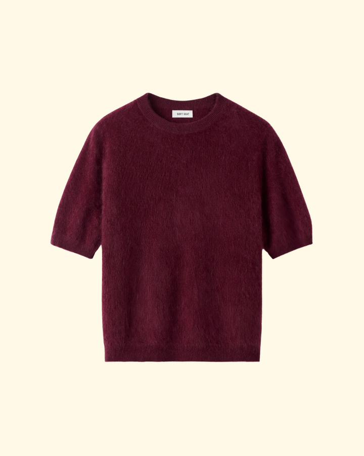 Brushed Short Sleeve | Bordeaux