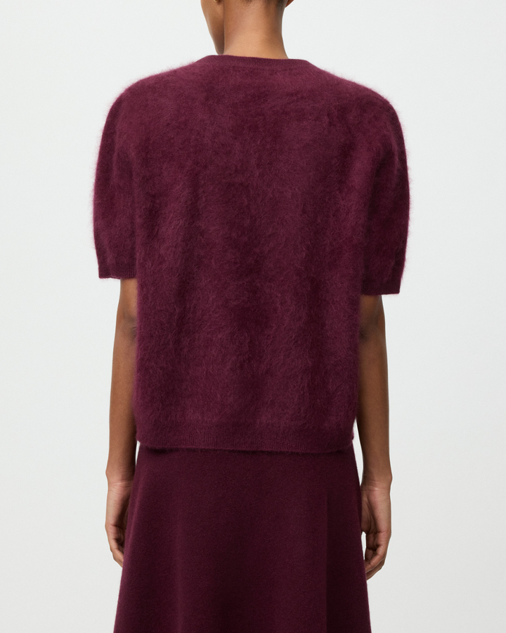 Brushed Short Sleeve | Bordeaux