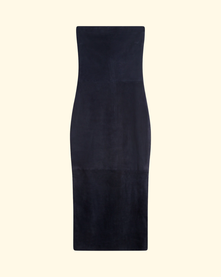 Suede Tube Dress | Marine