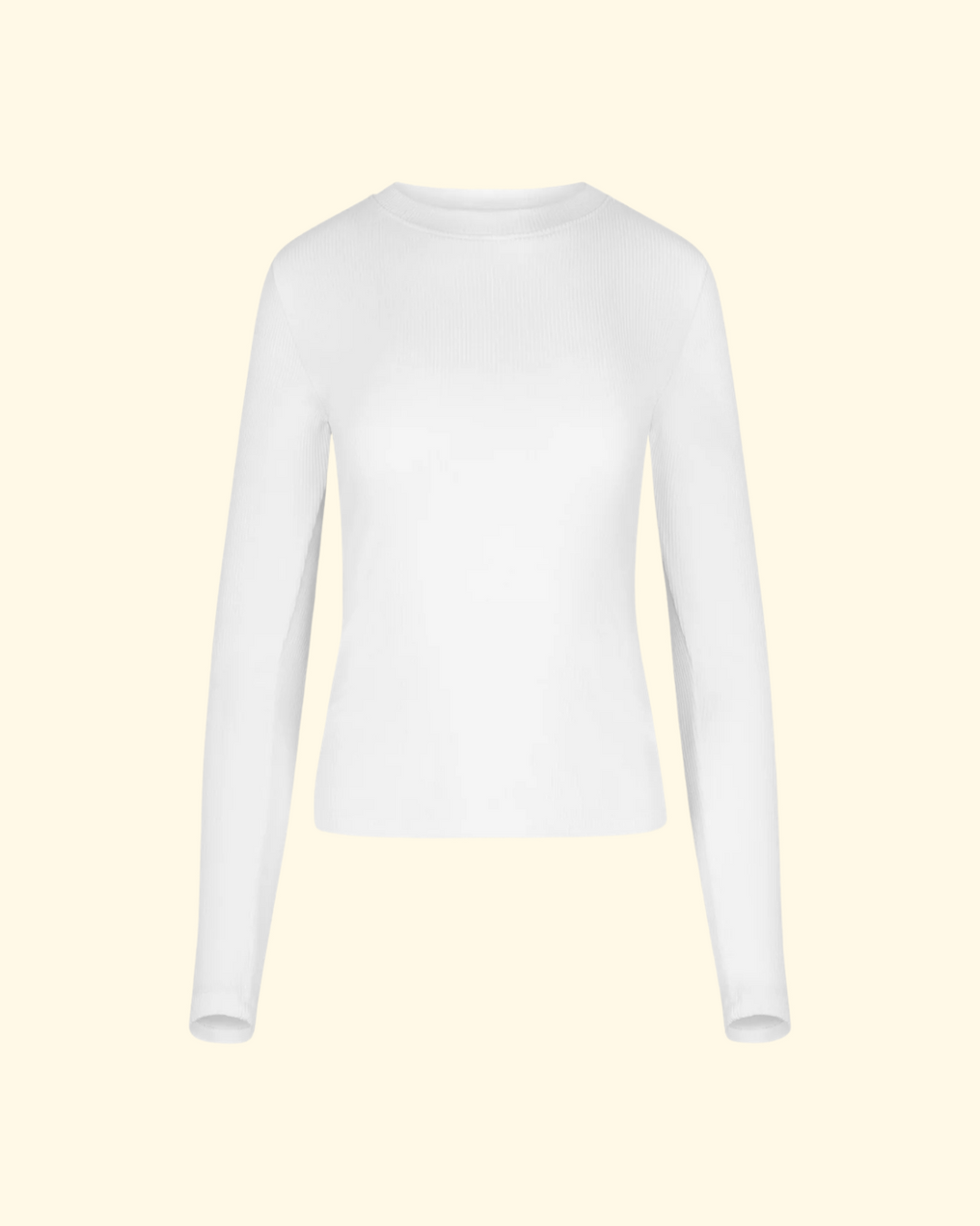 Rib L/S Baby Tee | White
