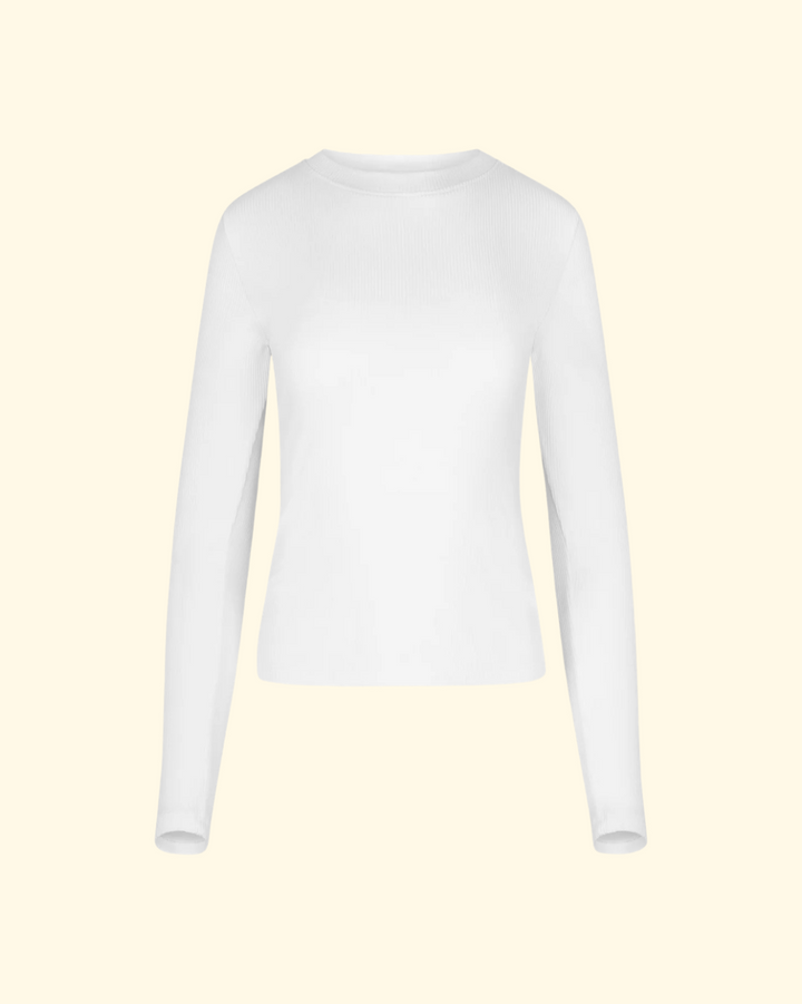 Rib L/S Baby Tee | White