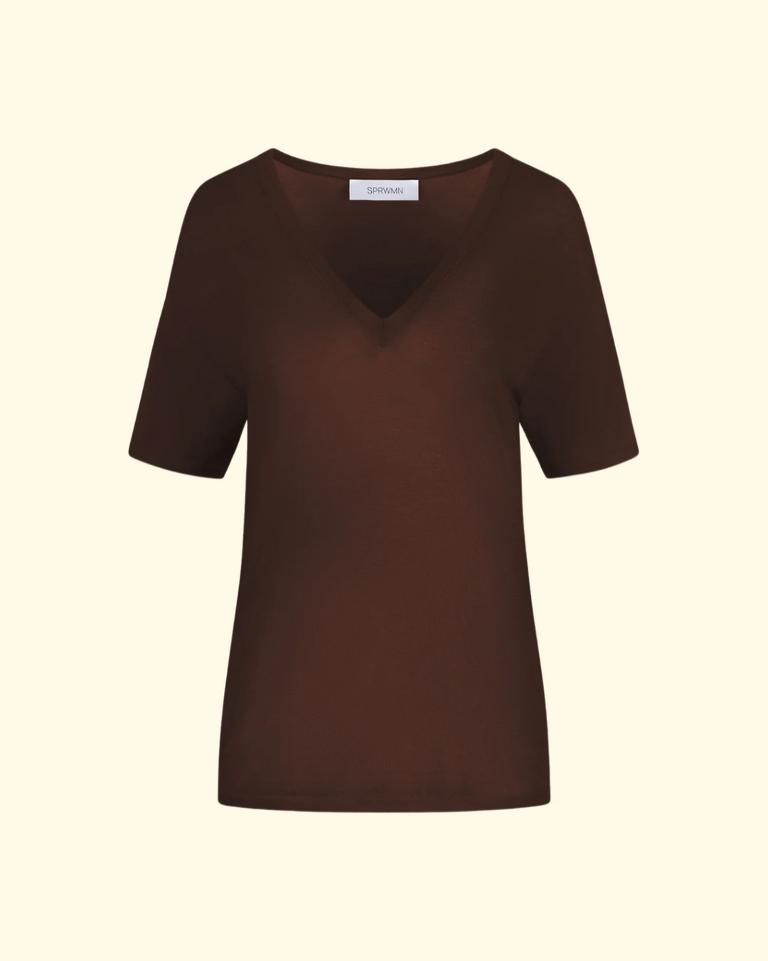 S/S V Neck Tee | Americano