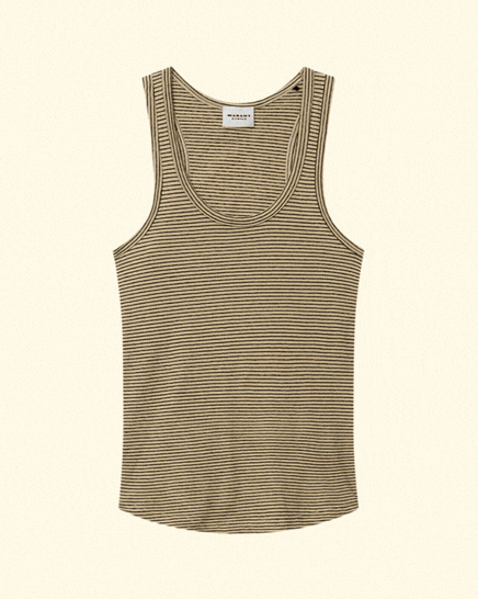 Thea Tank | Black/Beige