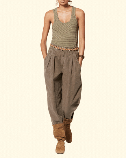 Thea Tank | Black/Beige