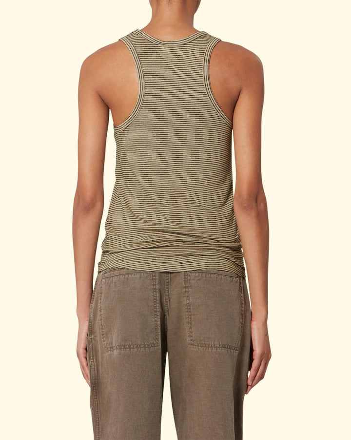 Thea Tank | Black/Beige