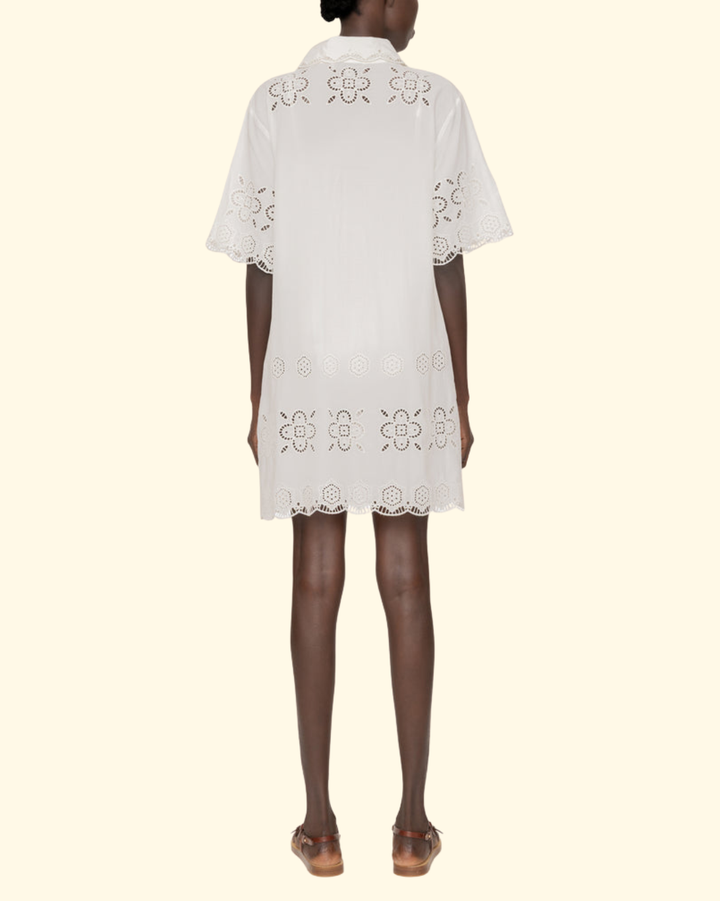 Babette Eyelet Swim Coverup | White