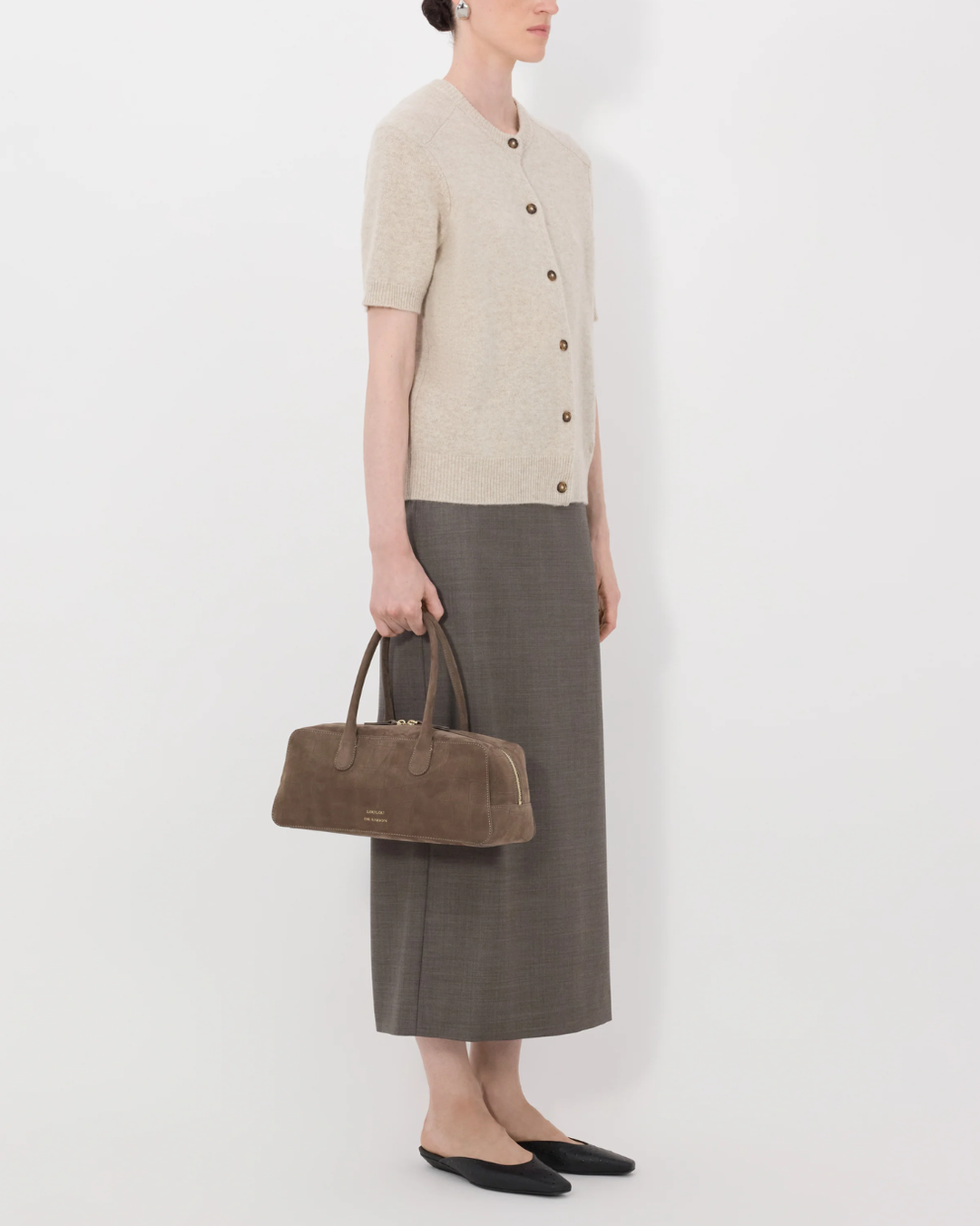 Jodi Short-Sleeve Cardigan | Beige