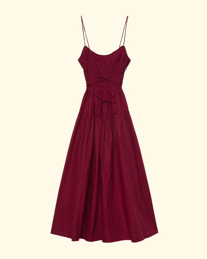 Safia Dress | Deep Ruby