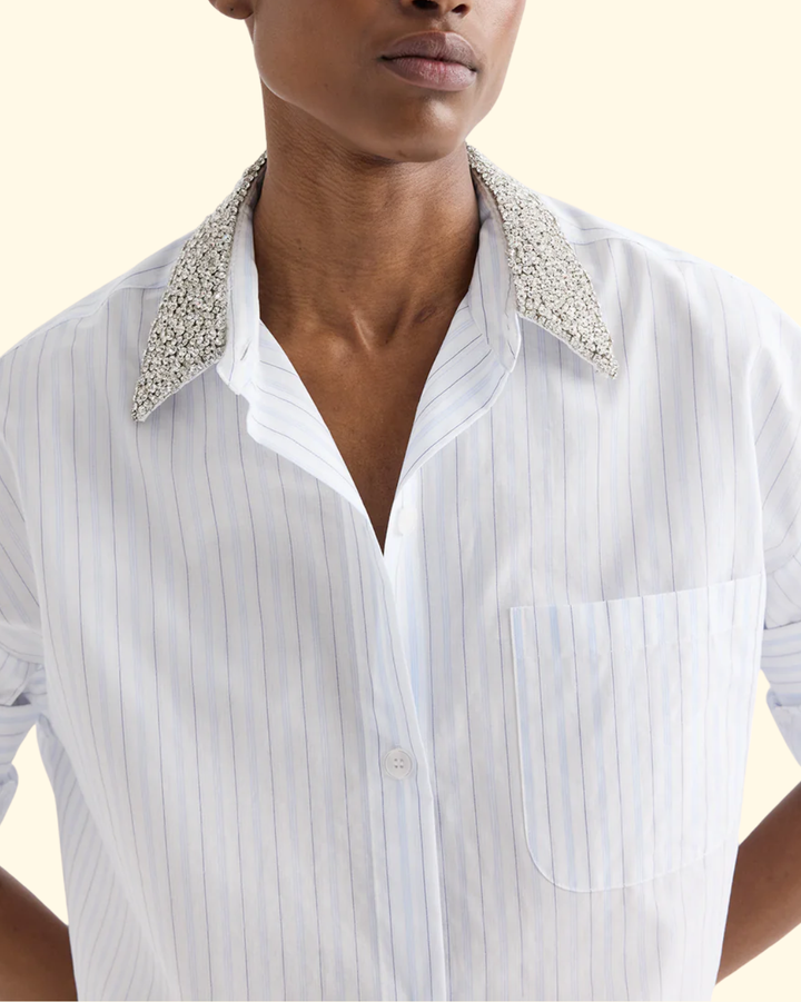 Next Ex W Crystal Collar | White / Blue
