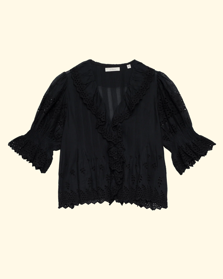 Henri Top | Black Eyelet