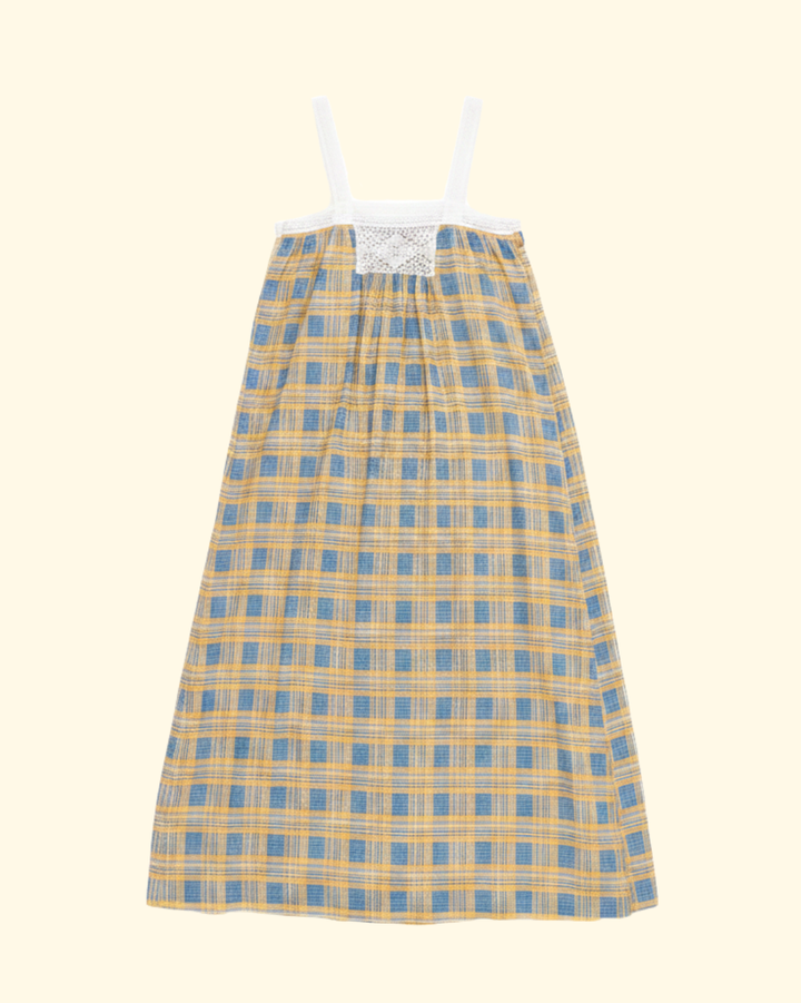 Gathered Slip With Cotton Lace | Una