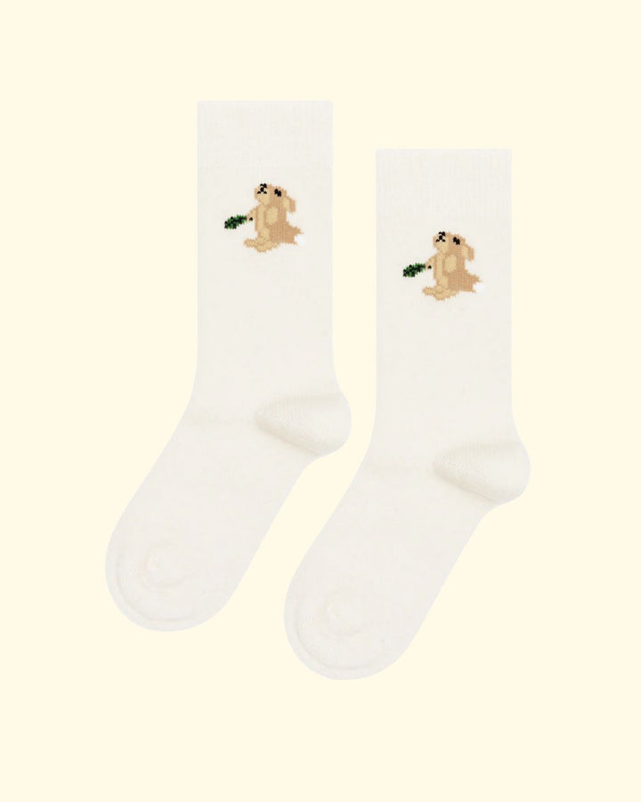 Hungry Bunny Cashmere Crew Sock