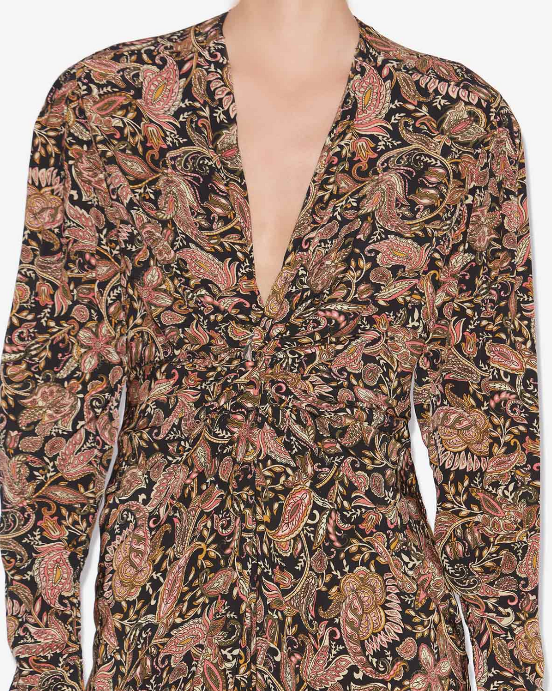 Zeliha Dress | Black/Ochre