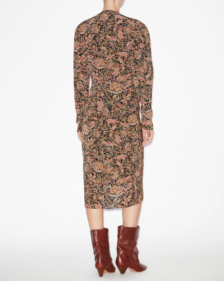 Zeliha Dress | Black/Ochre