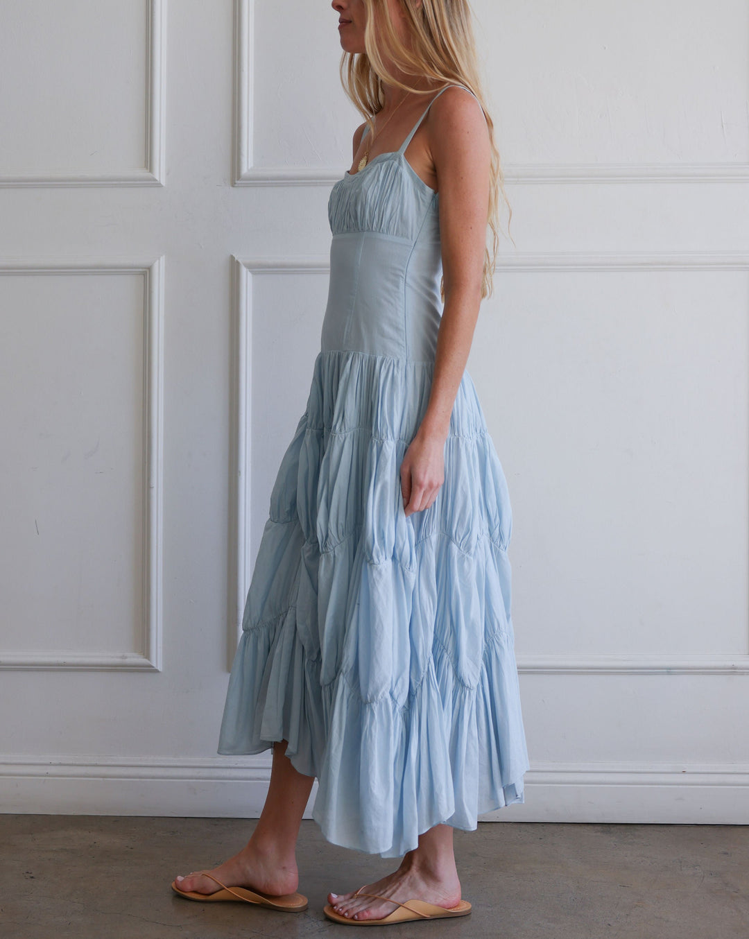 Emmaline SL Midi Dress | Adriatic