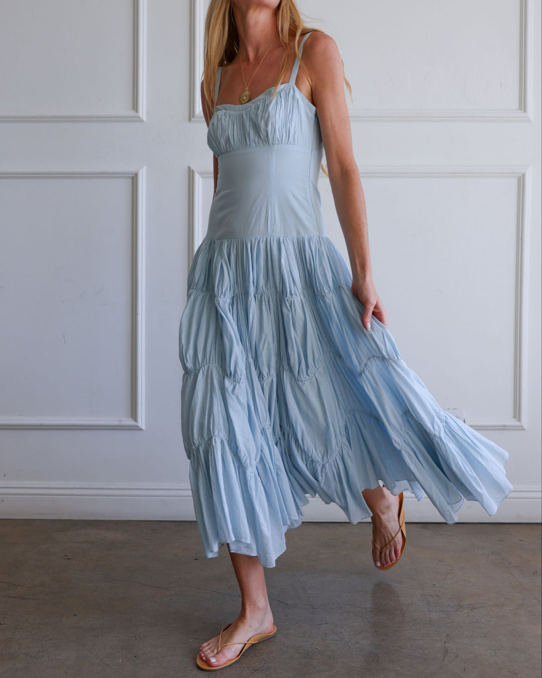Emmaline SL Midi Dress | Adriatic