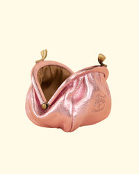 Classic Mini Coin Purse | Metallic Pink