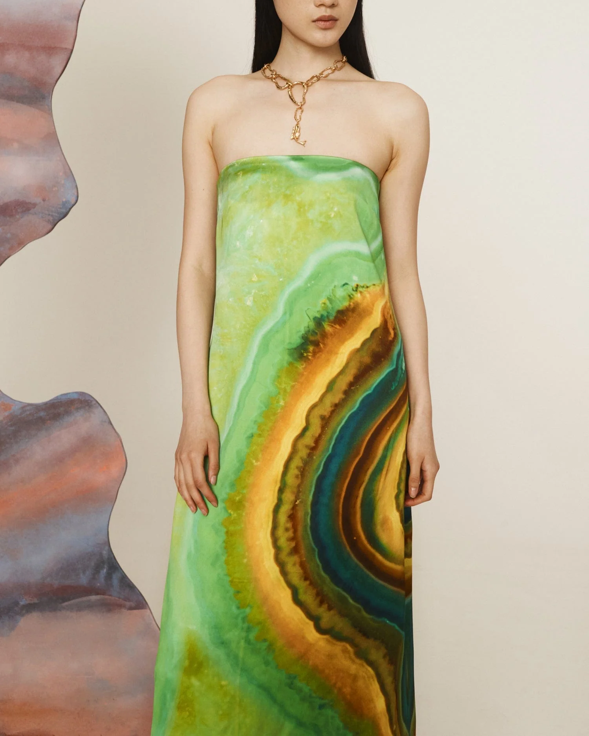 Iris Strapless Gown | Green