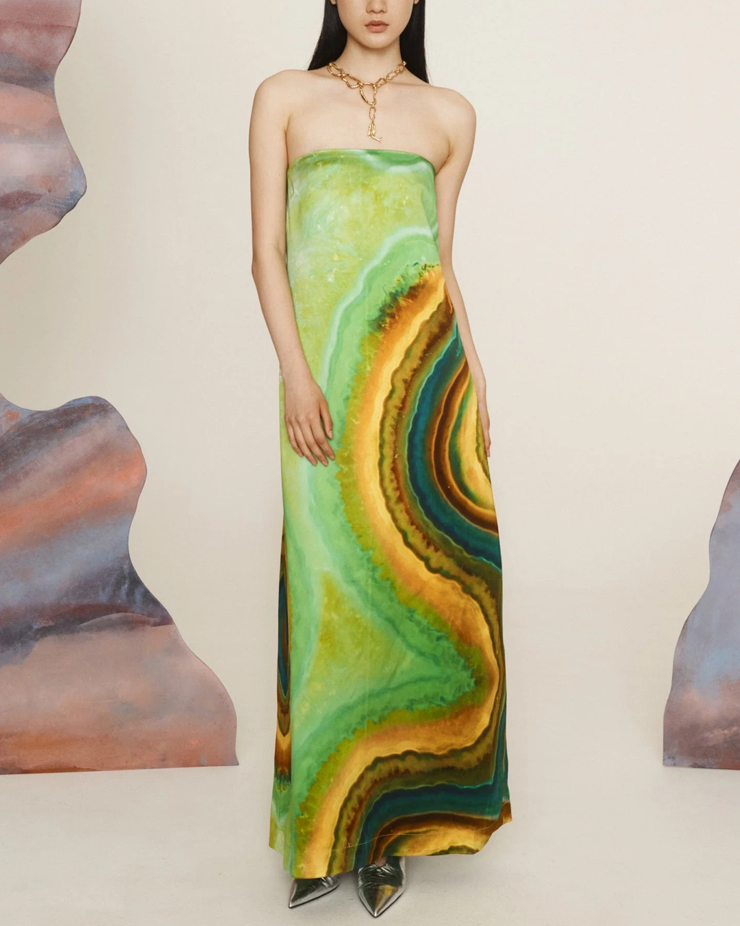 Iris Strapless Gown | Green