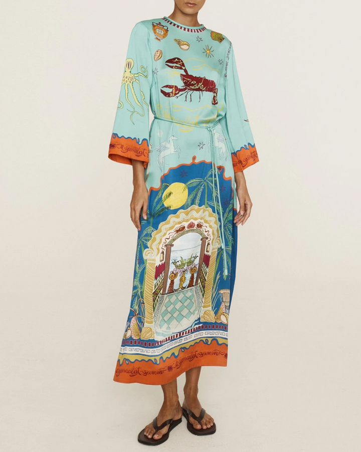 Surrealist Summer Midi Dress | Multi