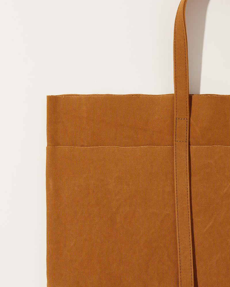 Washed Canvas 6pocket Tote M | Mustard