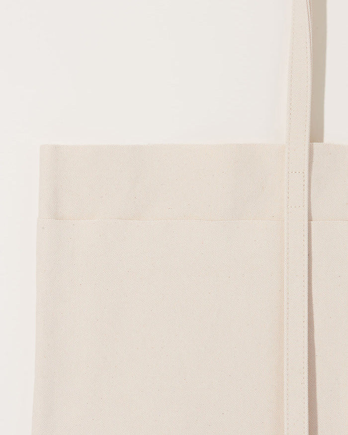 Washed Canvas 6pocket Tote L | White