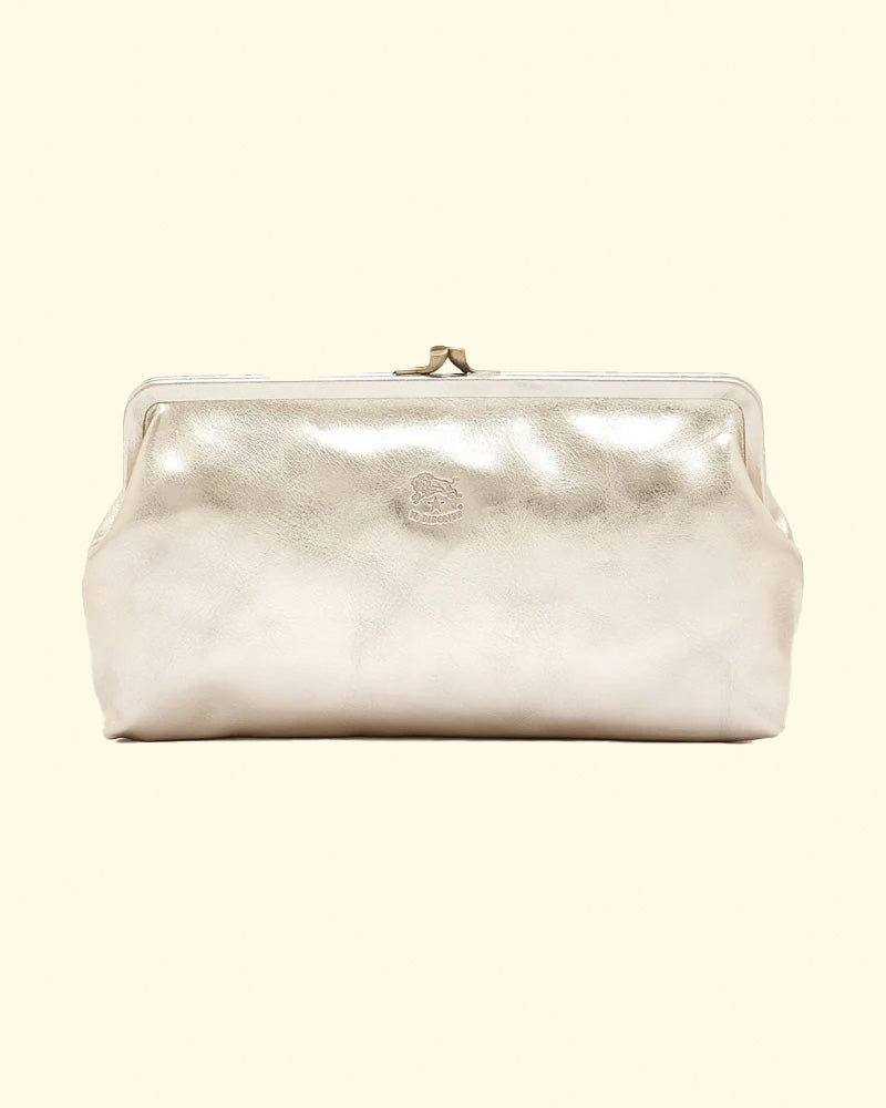 Classic Clutch | Metallic Platinum