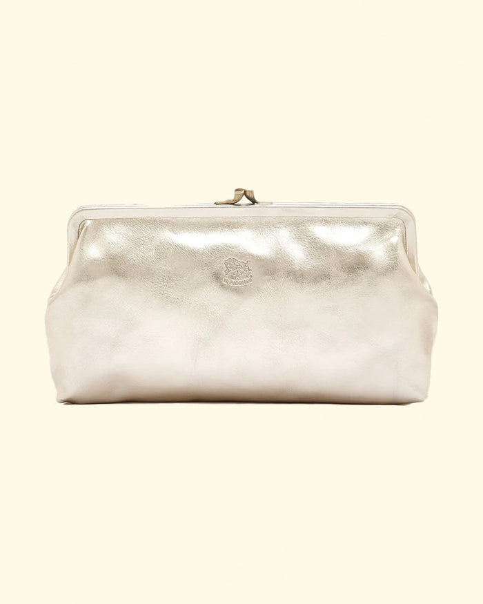 Classic Clutch | Metallic Platinum