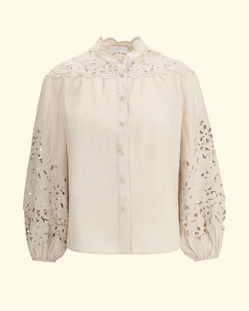 Wylie Embroidered Blouse | Cream