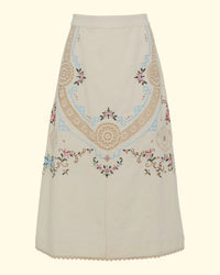 Edwina Embroidery Skirt | White