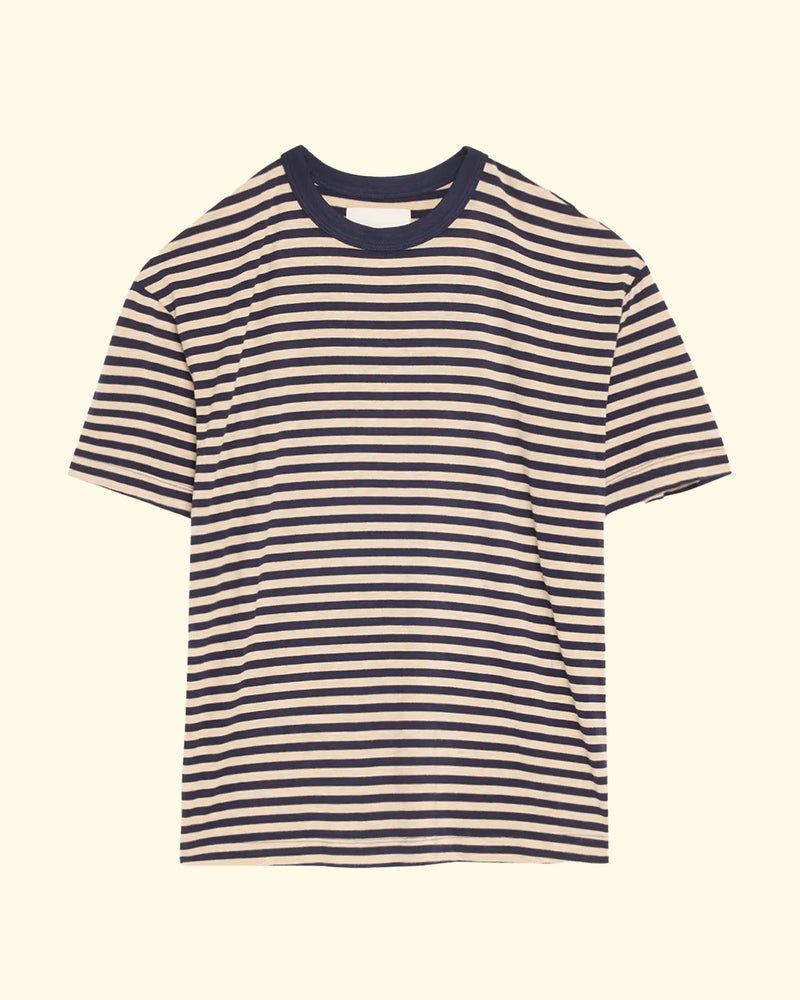 Elisabetta Relaxed Tee | Navy Stripe