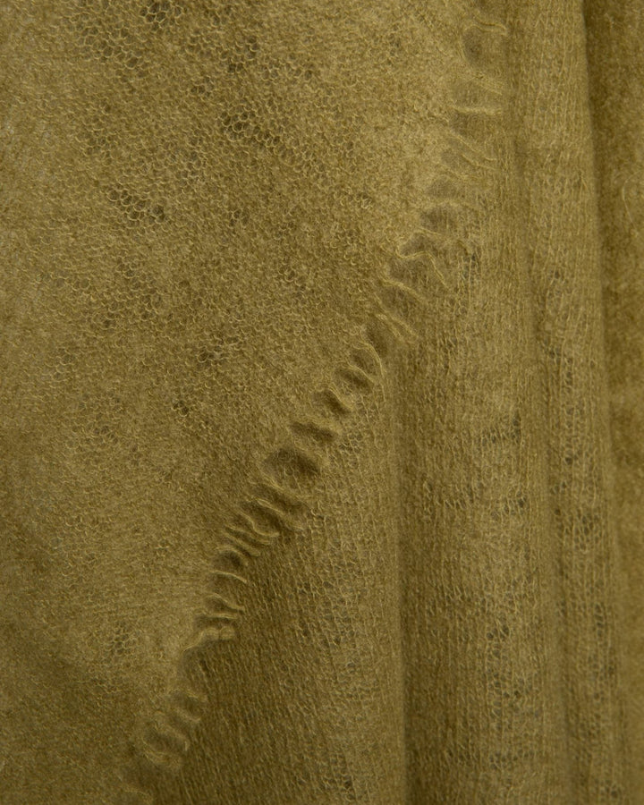 Open Knitted Shawl | Olive