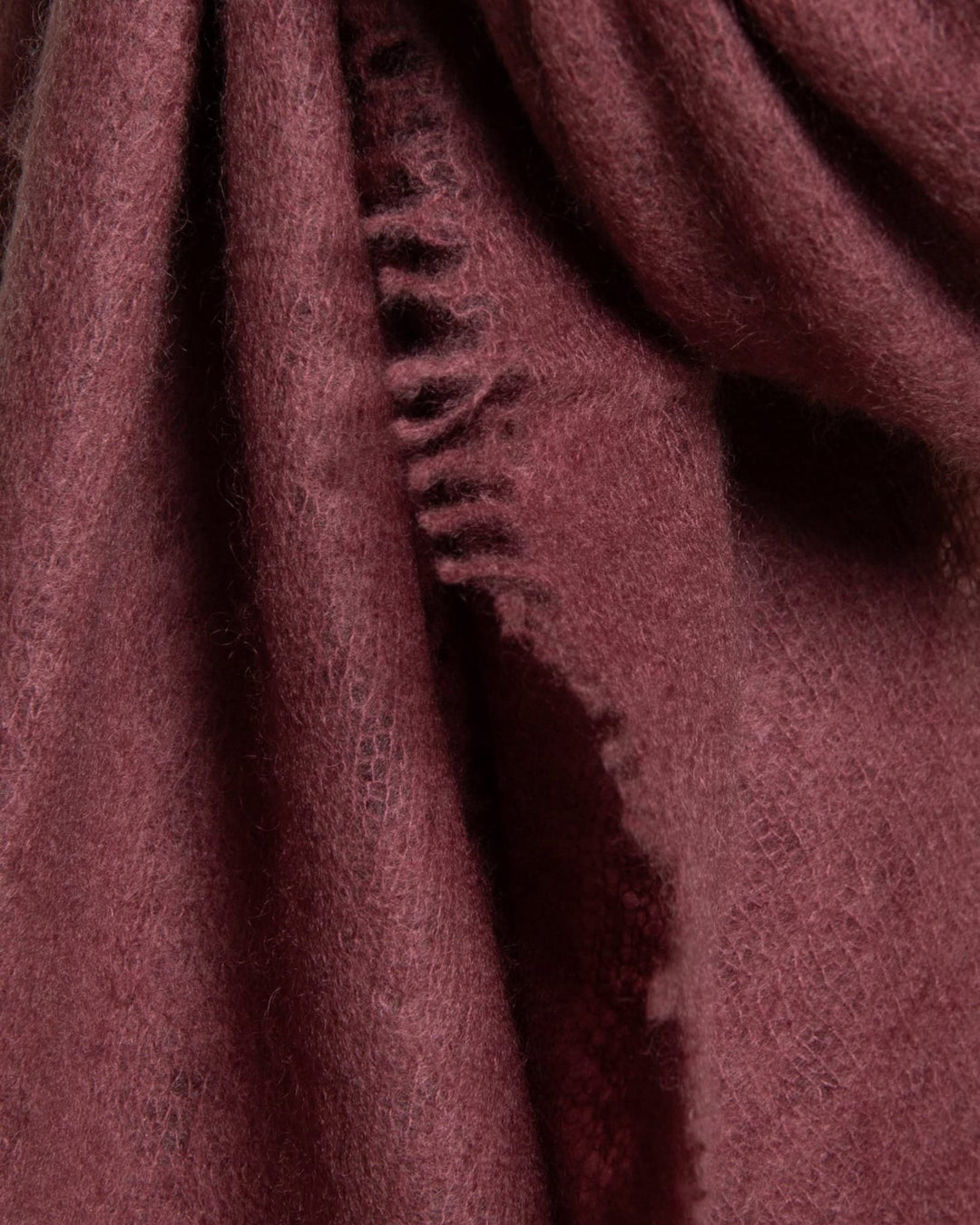 Open Knitted Shawl | Burgundy