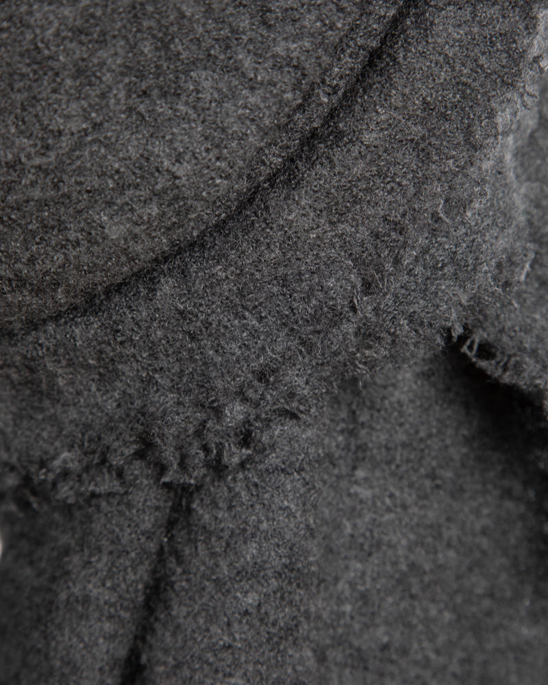 Hand Felted Shawl | Charcoal